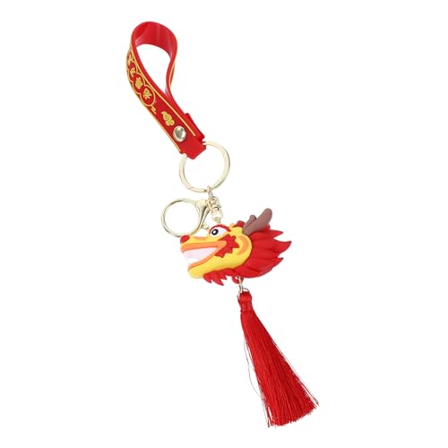 Porzellan-Schlüsselanhänger Drache Schlüsselanhänger Tasche hängen schlüsselanhänger Kinder schlüsselanhänger für Kinder Schlüsselringe Ornamenttaschen Schlüsseldekorationen rot GALPADA von GALPADA