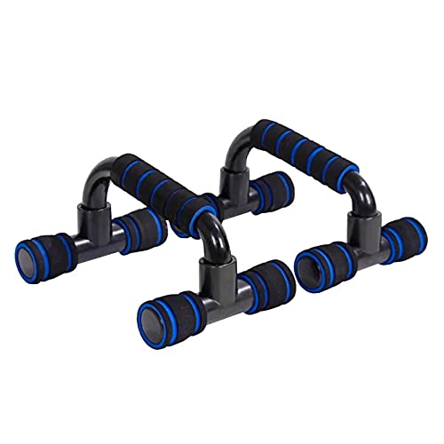 Handstandstangen H-Typ-Push-up-Bar-Ständer Brustbar-Griffe Griffbalken Fitness-Gym-Muskelausbildung Push-ups für Body Building 1 Paar(Color:Blue) von GALSOR