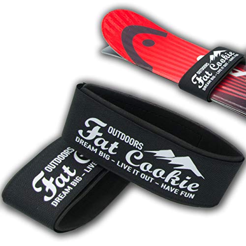 Skigurte – Strapazierfähiges Klettverschluss-Skigurt-Paar – EVA-Protektor-Pads zwischen den Skis passend für schmale und breite Puder-Skis. Skigurte – Strapazierfähiges Klettverschluss-Skigurt-Paar – EVA-Protektor-Pads zwischen den Skis passend für schmale und breite Puder-Skis. von Fat Cookie Outdoors