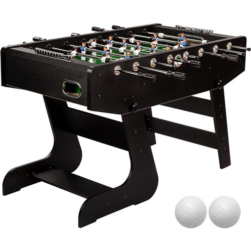 GAMES PLANET Kickertisch „Liverpool“, inkl. 2 Bälle, KLAPPBAR mit Hohlstangen, in 3 Dekoren: Schwarz/Weiß/Soccerprint, Gewicht: 60kg, Tischfussball Tischkicker Klappkicker Jugendkicker GAMES PLANET Kickertisch „Liverpool“, inkl. 2 Bälle, KLAPPBAR mit Hohlstangen, in 3 Dekoren: Schwarz/Weiß/Soccerprint, Gewicht: 60kg, Tischfussball Tischkicker Klappkicker Jugendkicker von GAMES PLANET