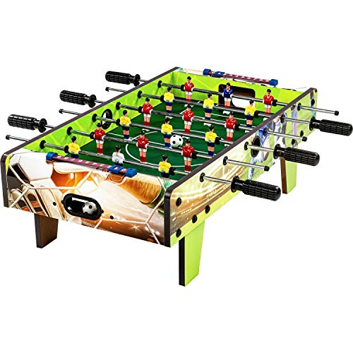 GAMES PLANET Mini Kicker Tischfußball „Chelsea“, Maße: 70x37x25 cm, Gewicht: 4 kg, 6 Spielstangen, Kleiner Kinder Tischkicker inkl. 2 Bälle, Soccer Print GAMES PLANET Mini Kicker Tischfußball „Chelsea“, Maße: 70x37x25 cm, Gewicht: 4 kg, 6 Spielstangen, Kleiner Kinder Tischkicker inkl. 2 Bälle, Soccer Print von GAMES PLANET