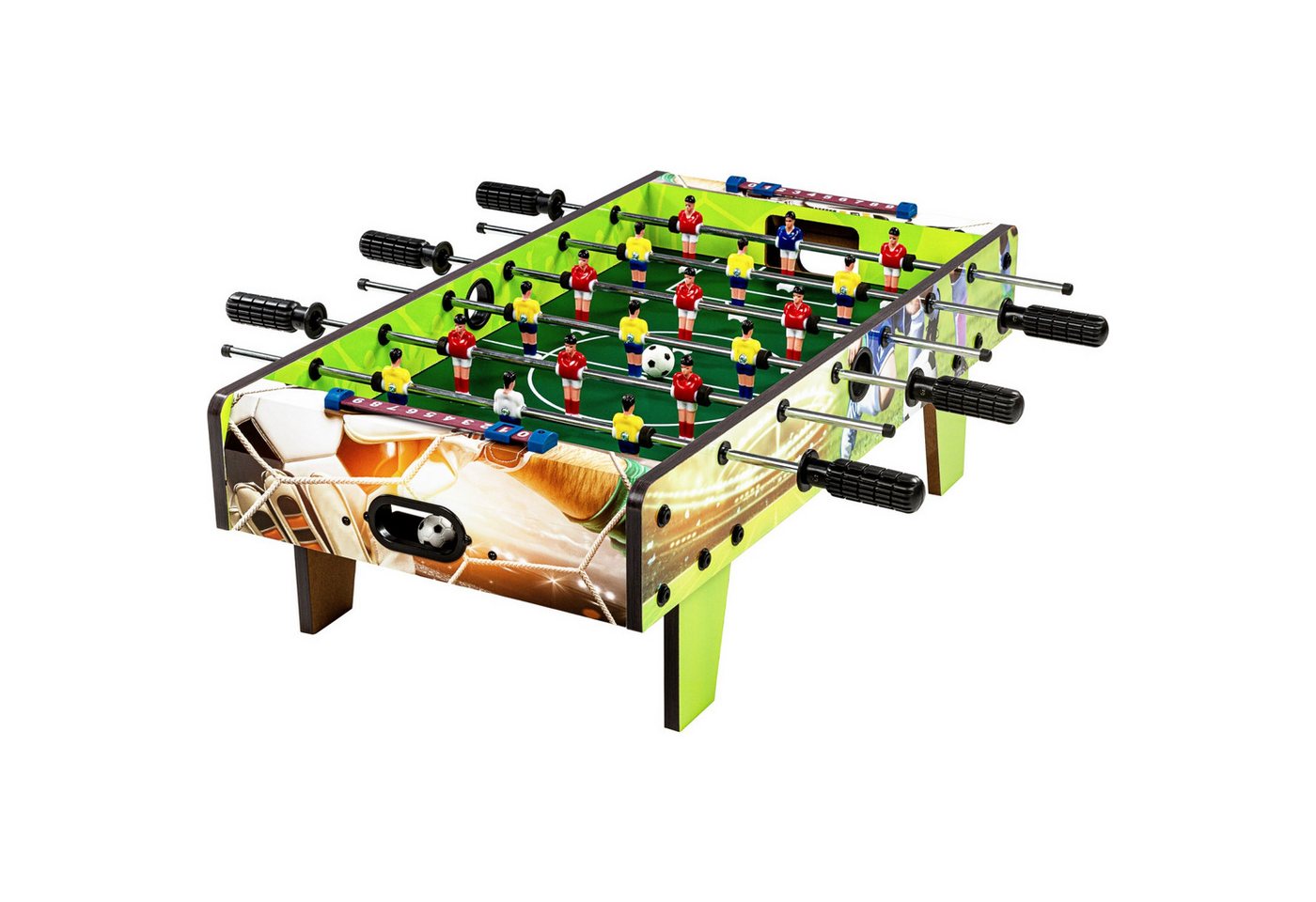 GAMES PLANET Mini-Tischkicker Mini Kicker Tischfußball „Chelsea“ Tischkicker, Maße: 70x37x25 cm, Gewicht: 4 kg, 4 Dekorvarianten von GAMES PLANET