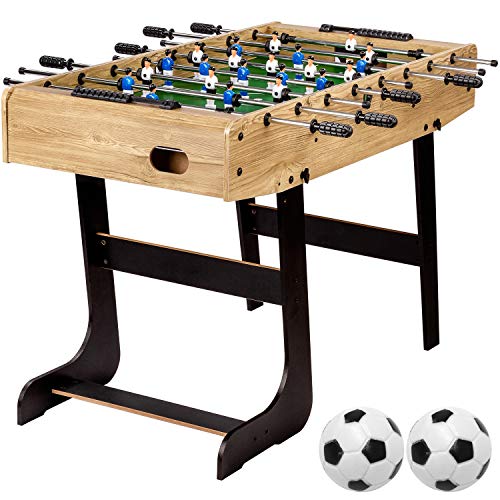 GAMES PLANET Tischfussball „Belfast“, klappbar, Farbe: Holzdekor hell, nahtlos hochgezogene Spielfeldecken, inkl. 2 Bälle, Kicker Kickertisch Tischkicker GAMES PLANET Tischfussball „Belfast“, klappbar, Farbe: Holzdekor hell, nahtlos hochgezogene Spielfeldecken, inkl. 2 Bälle, Kicker Kickertisch Tischkicker von GAMES PLANET