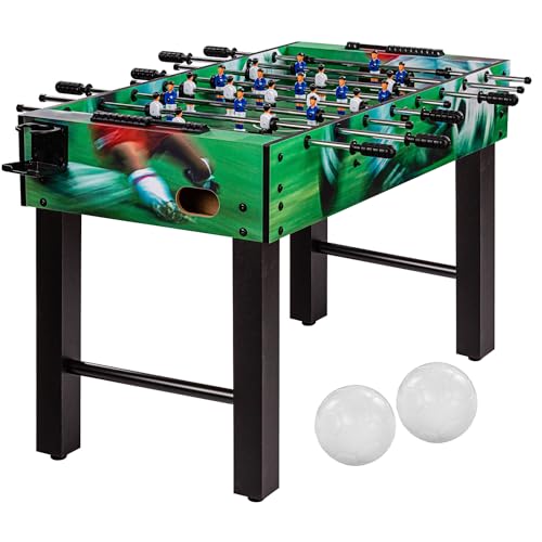 GAMES PLANET Tischfussball „Glasgow“, 5 Dekore: Holz/Schwarz/Blau/Soccer/Weiß, inkl. 2 Bälle, 2 Getränkehalter, höhenverstellbare Füße, hochgezogene Spielfeldecken, Tischkicker, Kicker, Kickertisch GAMES PLANET Tischfussball „Glasgow“, 5 Dekore: Holz/Schwarz/Blau/Soccer/Weiß, inkl. 2 Bälle, 2 Getränkehalter, höhenverstellbare Füße, hochgezogene Spielfeldecken, Tischkicker, Kicker, Kickertisch von GAMES PLANET