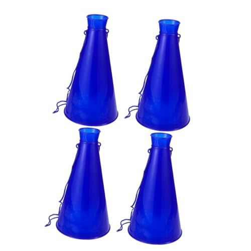 GANAZONO 1 Satz Jubelndes Horn Volumni Megaphone Sports Accesoories Aussenlautsptecher Klangverstärker Toy Zappeln Spiel Megaphon-Lautsprecher Jubeln Requisiten Plastik Blue 4 Stück von GANAZONO