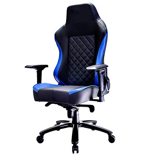 GANGUIO Ergonomischer Gaming-Stuhl mit hoher Rückenlehne, Lendenwirbelstütze, Kopfstütze und Höhenverstellung - PU-LederpolsterungBlau 51x55x79cm (20x22x31Zoll) von GANGUIO