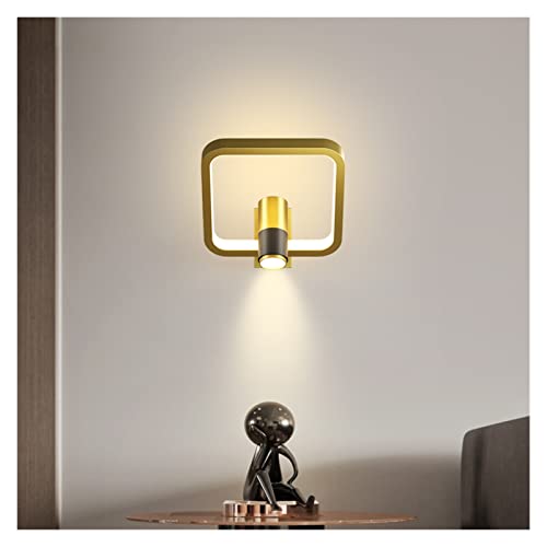 GANGUIO Wandlampe, Moderne, einfache Schlafzimmer-Nachttischlampe, warm – quadratische, kreisförmige Hintergrundwand im Wohnzimmer – Idor-Wandlampen, Wandleuchte von GANGUIO