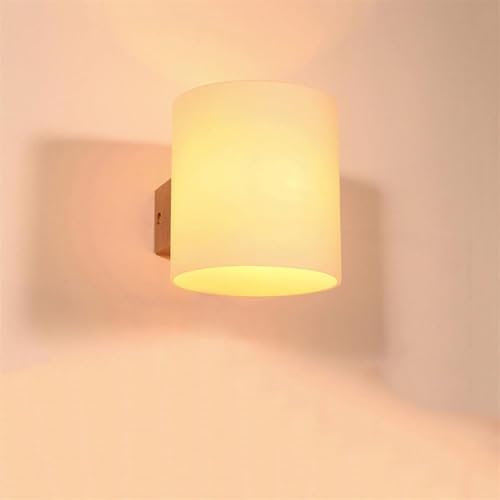 GANGUIO Wandlampe, Postmodern - LED-Wandleuchten aus Glas für Esszimmer, Wohnzimmer, einfache Wandlampe - Nachttisch, Schlafzimmer, Gang, Einzelkopf, Wandleuchte von GANGUIO