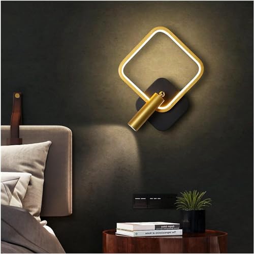 GANGUIO l Wandleuchten l Lampe, drehbare Moderne LED l Leuchten Heimleuchte Kompatibel mit Arbeitszimmer Wohnzimmer Zimmer Nachttisch Gang Korridor Loft Lampe Innenbeleuchtung von GANGUIO