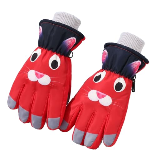 GANYKQ Cartoon-Handschuhe für Kinder, Jungen, Winter, Outdoor-Sport, Straßenreitausrüstung, winddicht, dick, Skihandschuhe für den Winter von GANYKQ