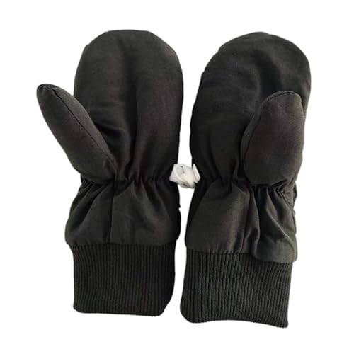 GANYKQ Fleece-Innenhandschuhe für Kinder, Jungen, Winter-Outdoor-Sporthandschuhe mit Anti-Verlust-Schnalle, dicke Skihandschuhe für den Winter von GANYKQ