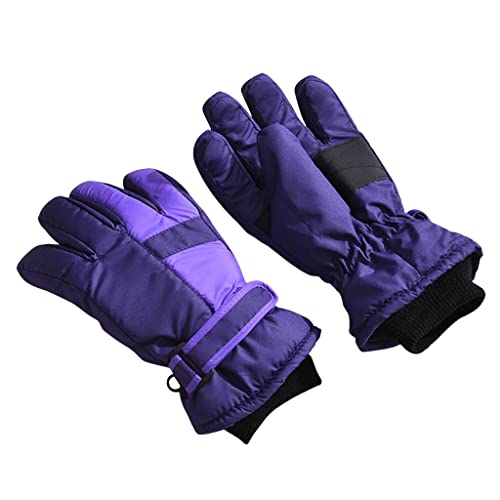 GANYKQ Skihandschuhe Winter Fahrradhandschuhe Snowboard Schneehandschuhe Wanderhandschuhe Fleecefutter Verstellbare Manschette Handschuhe für Herren Damen von GANYKQ