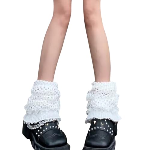 Lolitas Beinwärmer für Mädchen, ausgehöhlt, ausgestellt, Beinärmel, dünne Studenten, Fußmanschetten, Knöchelsocken von GANYKQ