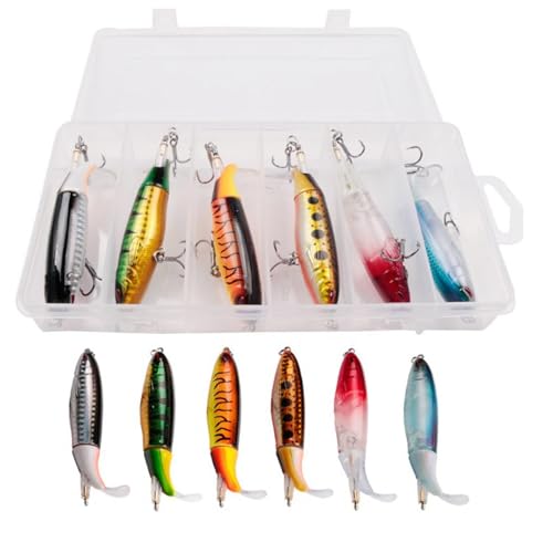 6Pcs Propeller Köder Fisch Haken Rotierenden Schwanz Köder Fisch Haken Topwater Angeln Lockt Harte Köder Angelgerät Einfach Zu Bedienen von GAOINTELL