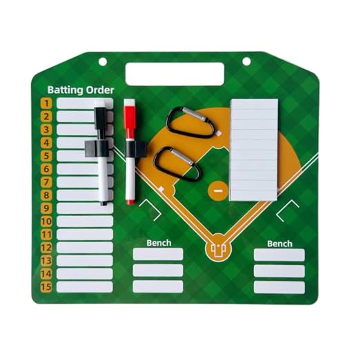 GAOINTELL Baseball Coaching Board Doppelseitiges Baseball Aufstellungsboard Trocken Abwischbar Baseball Klemmbrett Coaching Zubehör Langlebig von GAOINTELL