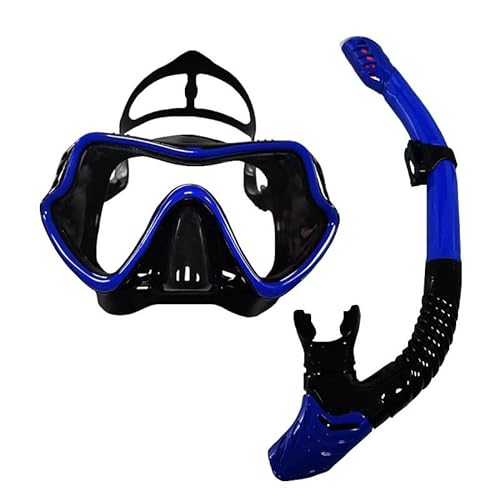 Schnorchelausrüstungsset für Erwachsene, Antibeschlag-Schnorchelmaske, Panorama-Tauchmaske mit Dry-Top-System, auslaufsichere 180°-Panorama-Schnorchelmaske M von GAOJYLF