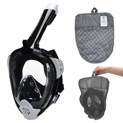 Schnorchelmaske, 180° Panoramasicht, Vollgesichts-Tauchmaske mit Antibeschlag- und Anti-Leck-Tauchmaske, Anti-Leck-Schnorchelmasken-Set für Erwachsene und Kinder A,L/XL von GAOJYLF