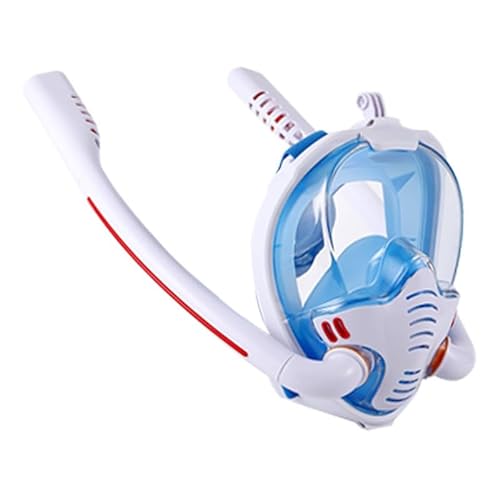 Schnorchelmaske für das ganze Gesicht, 180°-Panoramablick, Doppelrohr-Schnorchelmaske mit Abnehmbarer Kamerahalterung, Antibeschlag-Tauchmaske, Schnorchelmaske für Erwachsene C,L/XL von GAOJYLF