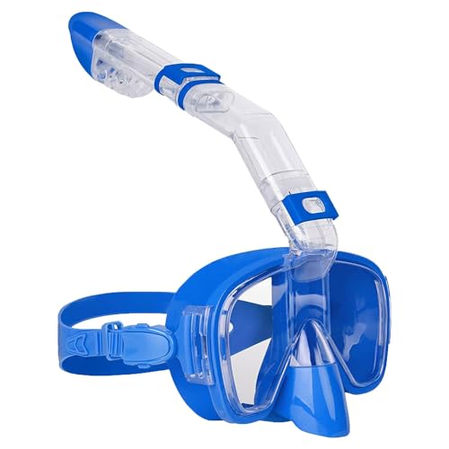 Schnorchelset für Erwachsene, Schnorchelmaske mit Dry Top System, 180-Grad-Panorama-Schnorchelmaske, professionelle Schnorchelausrüstung für Erwachsene F,S von GAOJYLF