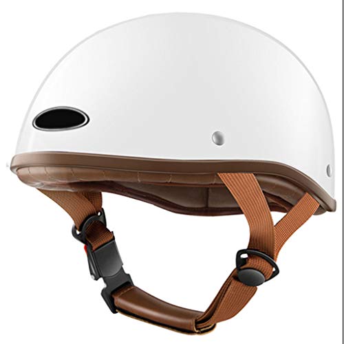 GAOZ Klassischer Motorradhelm Roller Scooter Mofa Half Helmet Halbschale Halb Offener Open Face Fahrsicherheit Kollisionshelm Schutzhelm Verstellbarem Adult Elektroauto von GAOZ