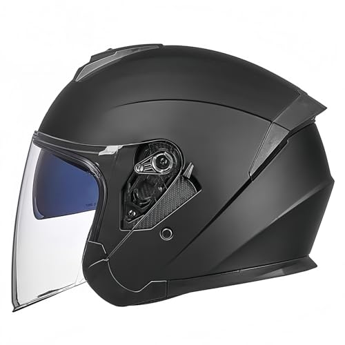 Offener Motorradhelm Sturzhelm Jethelm Rollerhelm Mopedhelm Für Herren Und Damen Mit Sonnenblende Elektrofahrrad Skateboard ECE 2205 Zugelassen F,L(58-59CM) von GAOZITAIGZ