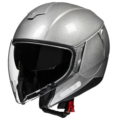 Offener Motorradhelm Unisex Für Motorrad Cruiser Roller Moped Für Das Pendeln In Der Stadt Halbhelm Sturzhelm ECE 2205-Geprüft C,(58-62CM) von GAOZITAIGZ