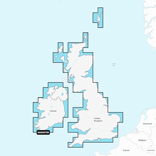 GARMIN ITALY TECHNOLOGIES S.R.L. Other NAEU072R-LAGOS Y RÍOS DEL Reino UNIDO E Irlanda EU072R-REGULAR NN-844, Multicolor, One Size von Navionics