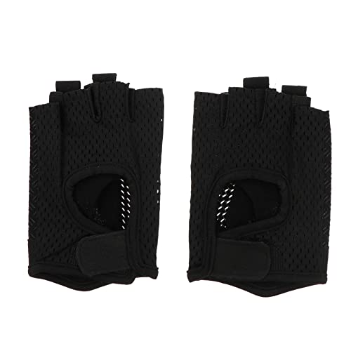 GAROZATION 1 Paar Halbfinger-Handschuhe Berühren Knöchel Fingerlos Fahrradhandschuhe Outdoor-halbhandschuhe Sporthandschuhe Winterhandschuhe Outdoor-reithandschuhe Nylon Black von GAROZATION