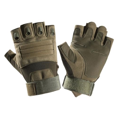 GAROZATION 1 Paar Halbfinger-Handschuhe Vollfinger-reithandschuhe Fäustlinge Winterhandschuhe Tarnhandschuhe Handschuheinlagen Motorradhandschuhe Fahrhandschuhe Army Green Anti-mikrofaser von GAROZATION