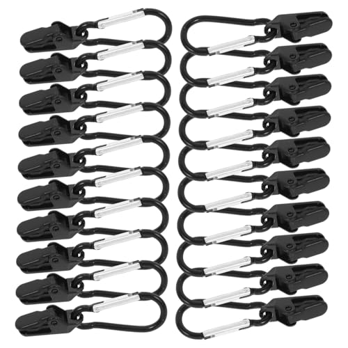 GAROZATION 12 Stück Sonnensegel Planen Clips Mit Reflektierenden Abspannseilen Und Ratschen Sichere Klemmen Für Outdoor Camping Zelt Hardware Set Mit Robusten Schraubheringen Und von GAROZATION