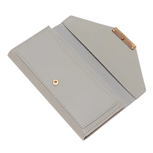 GAROZATION 1Stk lange Geldbörse Tasche Damen Geldbörse Herren Geldbörse Damen-Geldbörse Geldbörse für Männer storage pockets storage bags wallet Pu-Geldbörse Ledergeldbörse Hardware- Grey von GAROZATION