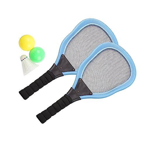 GAROZATION 5 Stück Sportspielzeug Set Für Blau Tennisschläger Badminton Schläger Und Ozeanbälle Ideales Outdoor Zubehör Für Strandspiele Und Aktivitäten Im Freien von GAROZATION