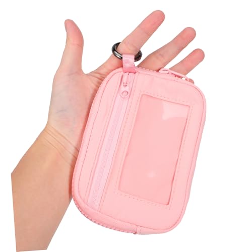 GAROZATION Handgelenktasche für Damen Tauf-Stirnband für Mädchen Brieftasche Sammlerstück Damen geldbörse Damen Handtasche minimalistische Geldbörsen für Damen Geldbörse für Frauen Nylon Rosa von GAROZATION