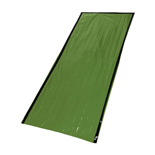 GAROZATION Ultraleichter Outdoor Notfallschlafsack Für Erwachsene Und Kinder Wärmende Thermal Survival Decke Kompakt Für Camping Wandern Winter Und Herbst Picknick Pad Grün von GAROZATION