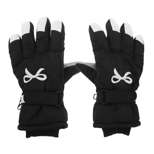 GARVALON 1 Paar Winterhandschuhe -snowboardhandschuhe Rosa Snowboardhandschuhe Skihandschuhe Rosa Schneehandschuhe Herrenhandschuhe Für Kaltes Wetter Korallenvlies Black von GARVALON