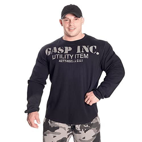 GASP Herren, Thermal Gym Sweater (Asphalt), XXL von GASP