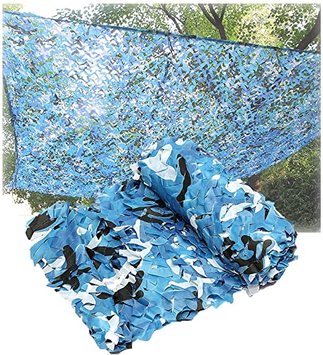 GASSNAKE Tarnnetz Sichtschutz Sonnenschutz Tarnung für Freizeit Camping Jagd Camouflage Netz (Blue,2 * 3M) von GASSNAKE