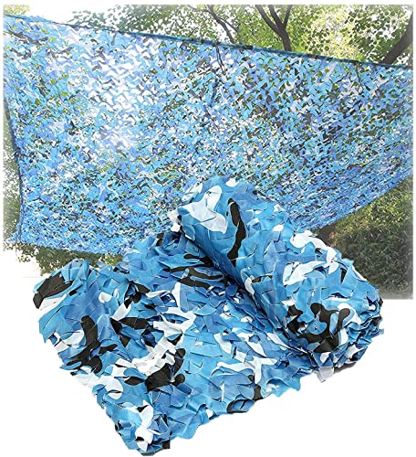 GASSNAKE Tarnnetz Sichtschutz Sonnenschutz Tarnung für Freizeit Camping Jagd Camouflage Netz (Blue,2 * 6M) von GASSNAKE