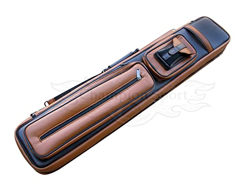 Gator Champion Instroke Koffer mit weicher Queue-Tasche aus Kunstleder – 10,2 x 20,3 cm Pool-Queue-Koffer für 4 Hintern und 8 Schäfte (D-0437) von GATOR