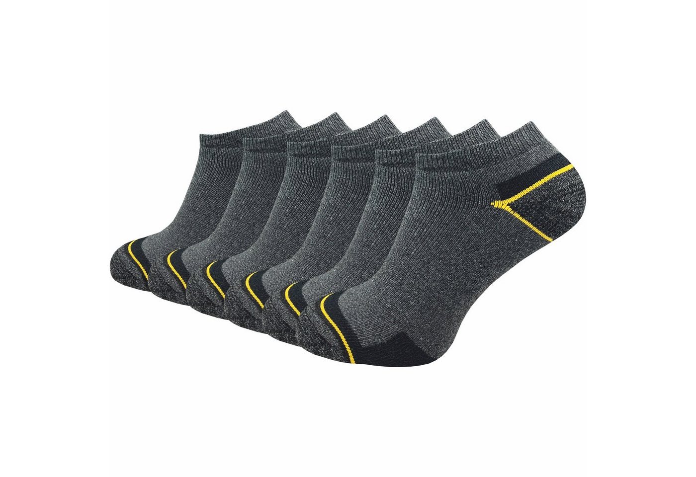 GAWILO Arbeitssocken - Sneaker - für Herren mit atmungsaktiver Baumwolle gegen Schweißfüße (6 Paar) Ideal für Sicherheitsschuhe oder Arbeitsschuhe - Arbeits Sneaker von GAWILO