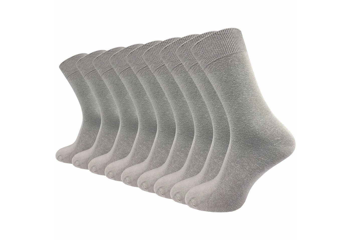 GAWILO Basicsocken für Damen & Herren - 80% hochwertige Baumwolle - mit Komfortbund (9 Paar) atmungsaktive, weiche Baumwolle - ohne Naht - in blau, grau & natur von GAWILO