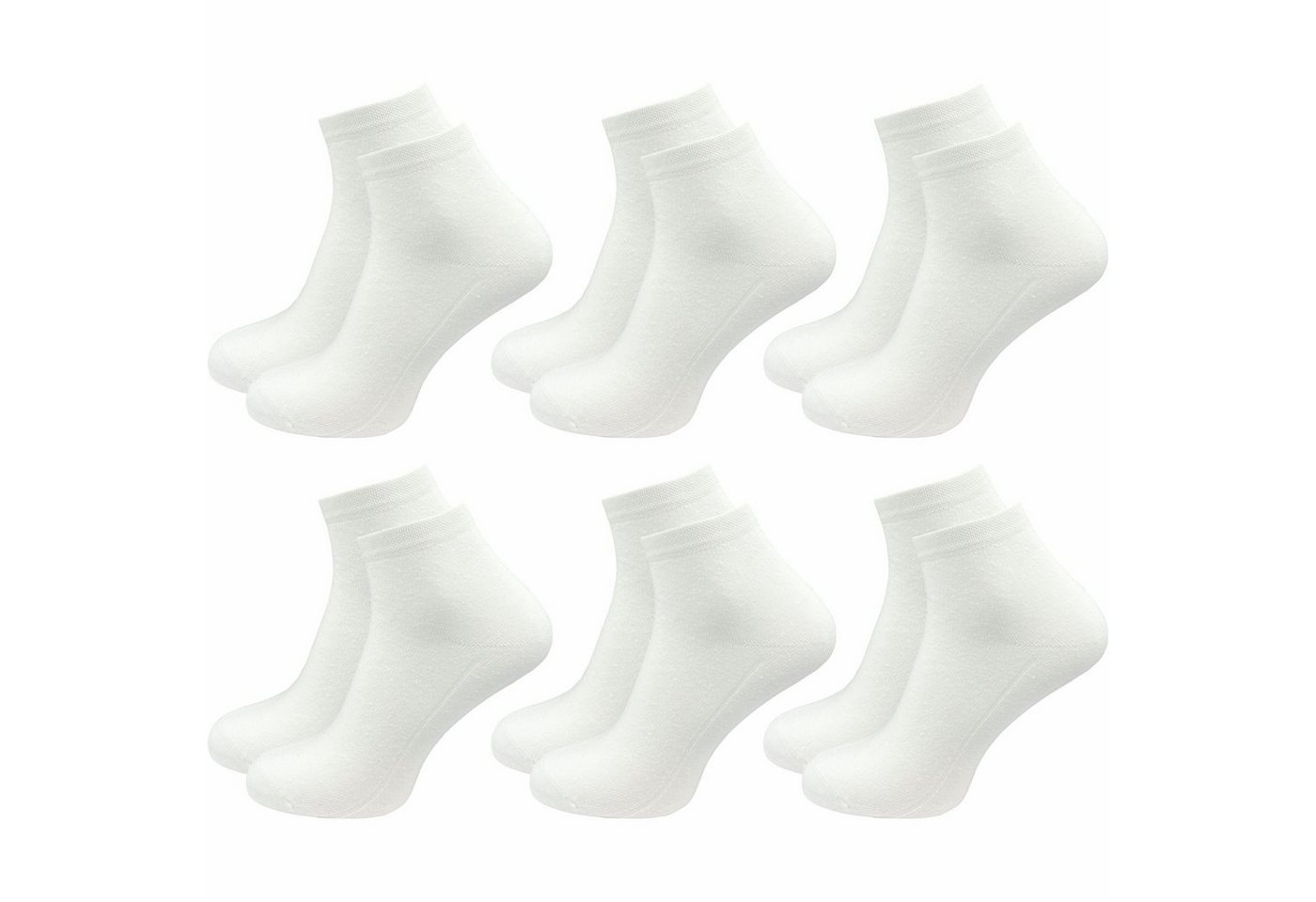 GAWILO Kurzsocken für Damen - Quartersocken in weiß und schwarz - ohne drückende Naht (6 Paar) Schaft etwas länger als bei einer Sneaker Socke, daher kein rutschen von GAWILO