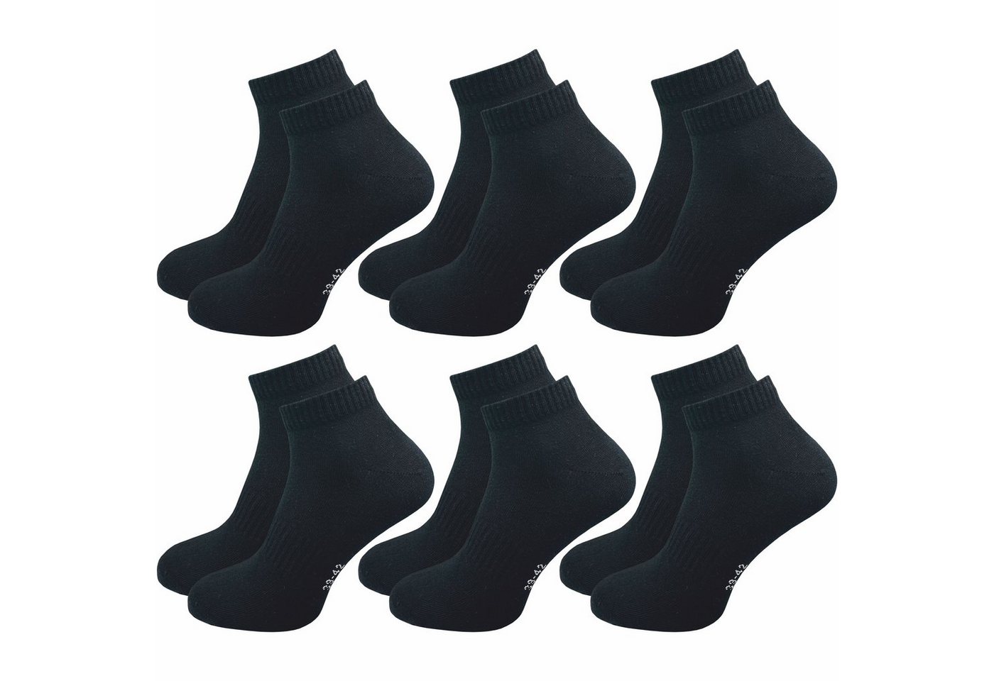 GAWILO Kurzsocken für Damen und Herren - Quartersocken in weiß, schwarz und grau (6 Paar) Kein Rutschen dank Rippbund - Etwas länger als Sneaker Socken von GAWILO