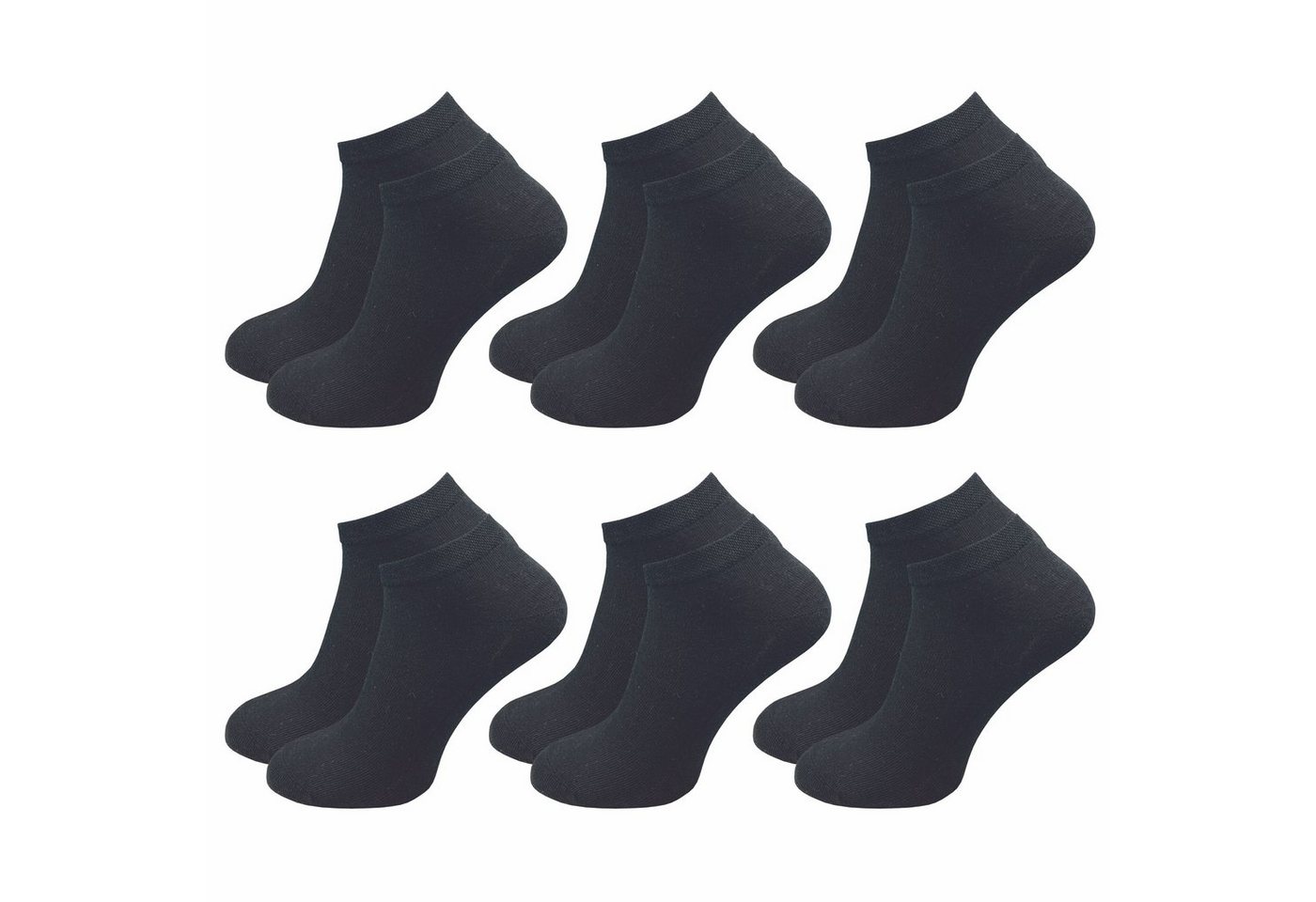 GAWILO Sneakersocken für Damen in weiß und schwarz, Ohne drückende Zehennaht, Extra Weich (6 Paar) Kurze Socken ideal zur Kombination mit Turnschuhen und Sneakern von GAWILO