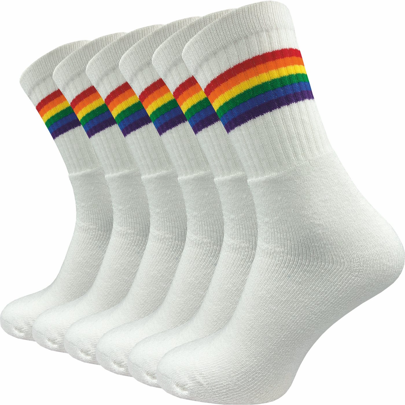 GAWILO Socken mit Regenbogen Flagge, Pride- & LGBTQ Statement (6 Paar) Zeigen Sie Ihren Support der LGBTQ Community von GAWILO