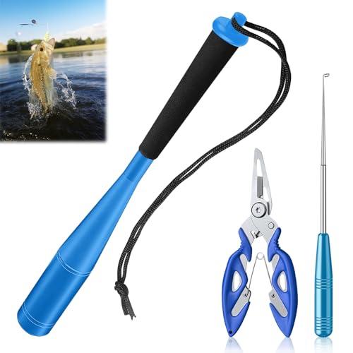 GBKDQQ 3 Sets Fishing Fischtöter, 24.5cm Angeln Fischbetäuber aus Aluminium Fisch Totschläger Karpfen Angelzubehör Mit Angelzange Fishing Hakenlöser für Anfänger Outdoor Karpfen Forellenangeln GBKDQQ 3 Sets Fishing Fischtöter, 24.5cm Angeln Fischbetäuber aus Aluminium Fisch Totschläger Karpfen Angelzubehör Mit Angelzange Fishing Hakenlöser für Anfänger Outdoor Karpfen Forellenangeln von GBKDQQ