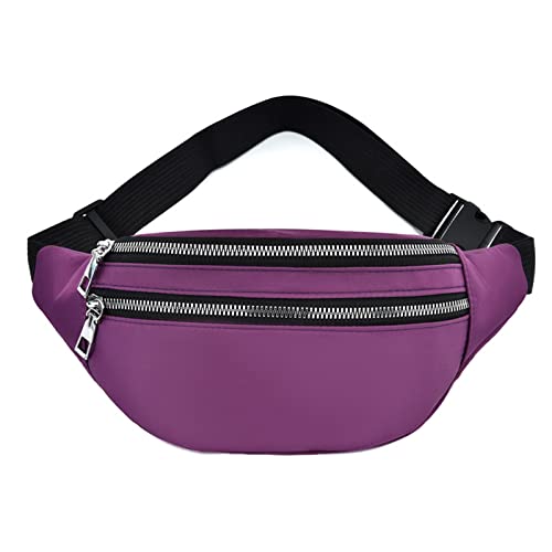 GBNYTT 1 x Gürteltasche für Damen, Bauchtasche, Bananentasche, Hüfttasche, Geldbeutel, violett, Einheitsgröße von GBNYTT