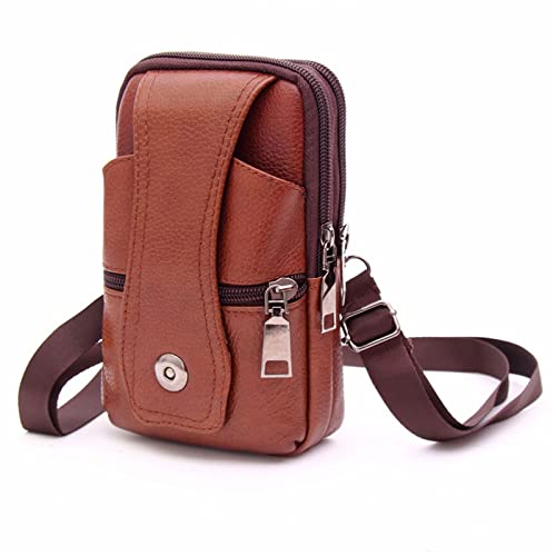 GBNYTT Gürteltasche für Herren, PU-Leder, klassische Textur, kreatives zartes Design, schick, Business, solider Handy-Gürtel-Bauchtasche, 4, Einheitsgröße von GBNYTT