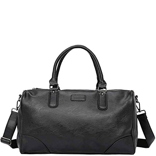 GBNYTT Laptoptasche aus Leder, Reisetasche, übergroße Reisetasche, modische Handtasche, Reisetasche, 19 x 43 x 24 cm, Schwarz, einfarbig, Einheitsgröße von GBNYTT