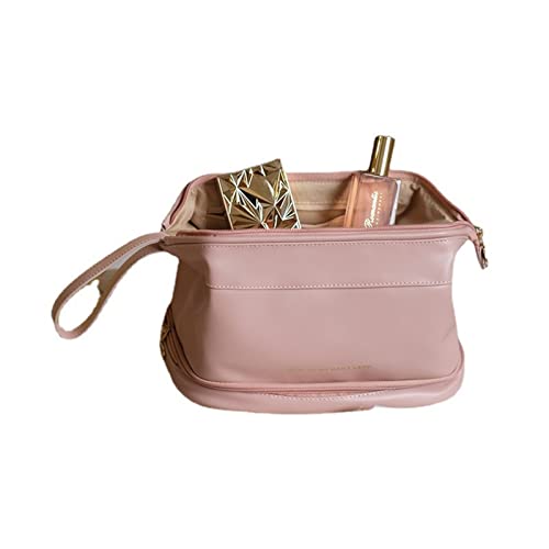 GBNYTT Make-up-Tasche für Damen, tragbare Kosmetik-Aufbewahrungstasche, große Kapazität, Reise-Beutel mit Reißverschluss, einfarbig, Einheitsgröße von GBNYTT